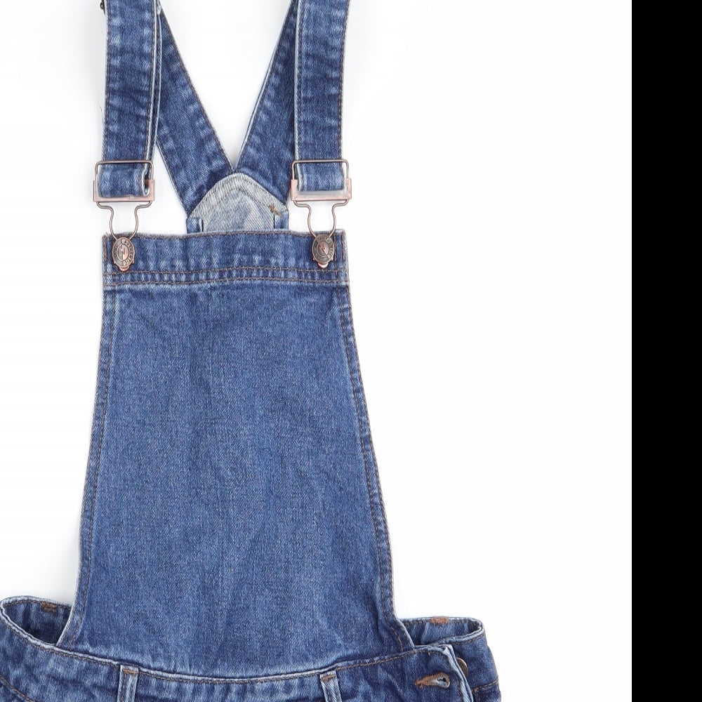 Preworn Womens Blue   Dungaree Shorts Shorts Size 8 - Dungaree Shorts