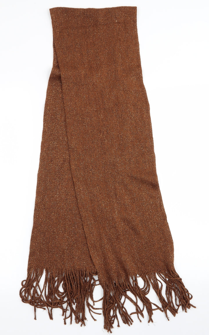 Preworn Womens Gold Scarf - Glitter effect