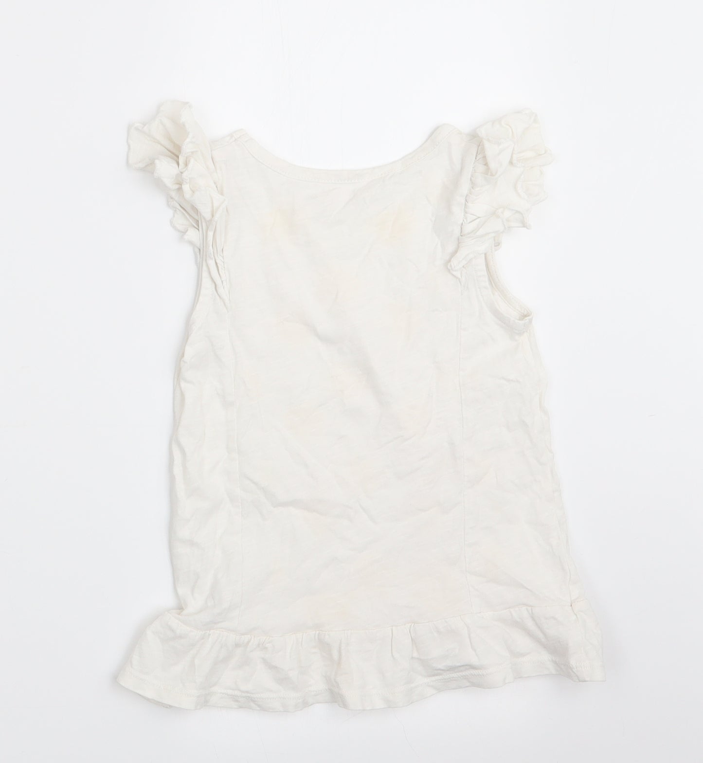 Nutmeg Girls White Polka Dot  T-Shirt Dress  Size 3-4 Years  - Sequinns Gold