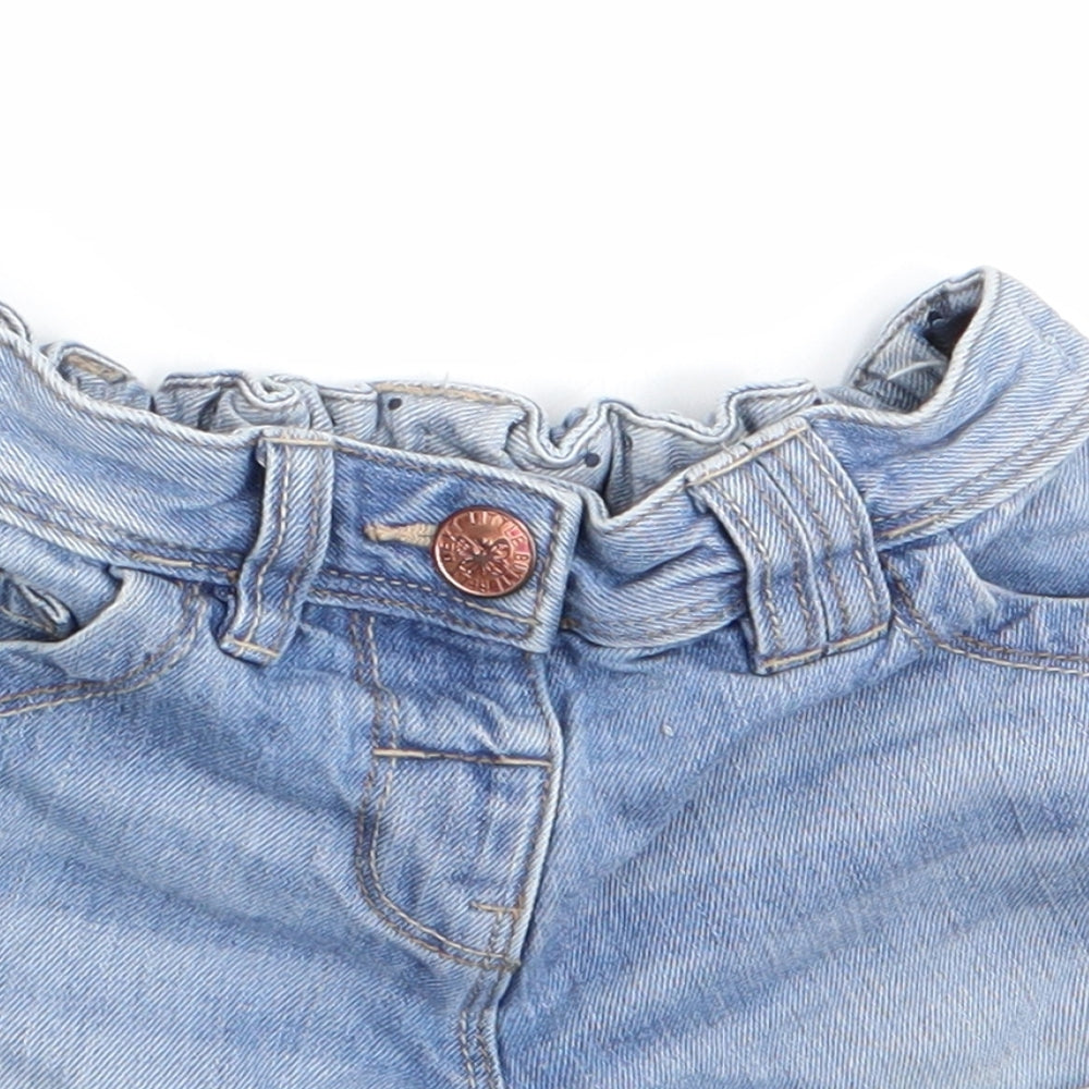 NEXT Girls Blue   Chino Shorts Size 4-5 Years - Denim Shorts
