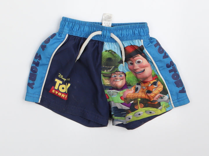 George Boys Blue   Cropped Trousers Size 9-12 Months  - Toy Storey Shorts
