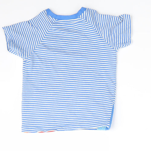 Nutmeg Boys Blue Striped  Basic T-Shirt Size 2-3 Years  - Dinasour Motifs