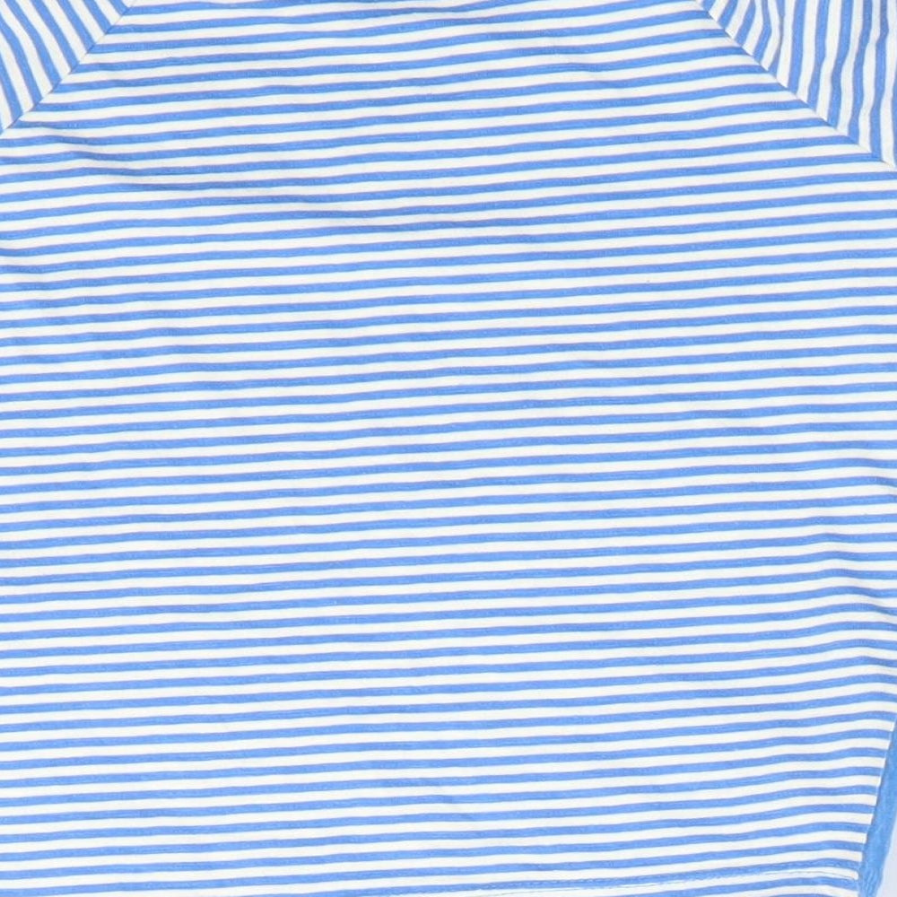 Nutmeg Boys Blue Striped  Basic T-Shirt Size 2-3 Years  - Dinasour Motifs