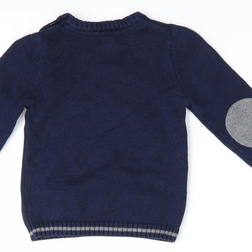 Ministry of Rascals Boys Blue   Pullover Jumper Size 12-18 Months  - Diggers and trucks