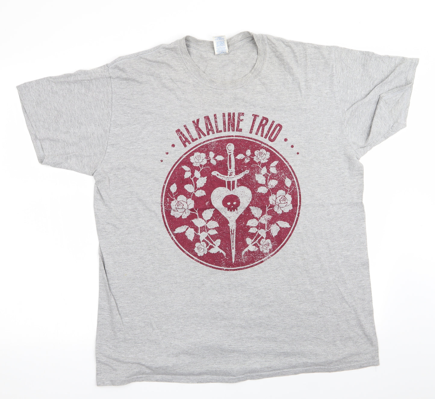 Gildan Mens Grey    T-Shirt Size XL  - Alkaline Trio