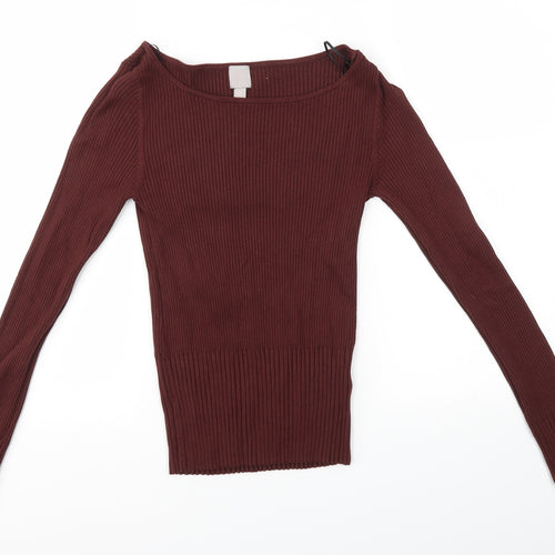 H&M Womens Brown   Pullover Jumper Size S