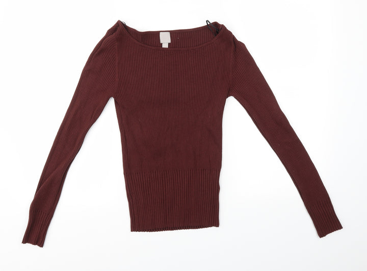 H&M Womens Brown Pullover Jumper Size S