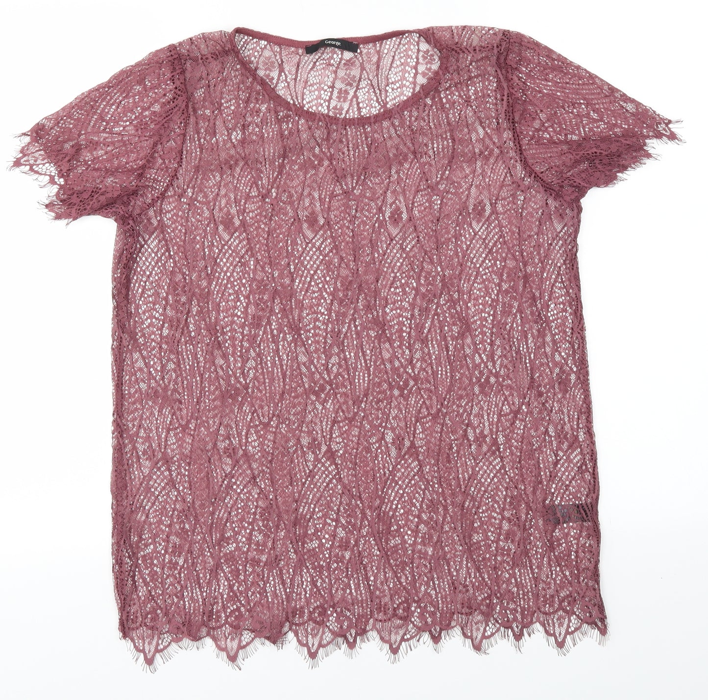 George Womens Purple   Basic T-Shirt Size 14