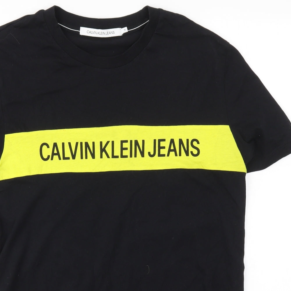 Calvin Klein Mens Black    T-Shirt Size XL