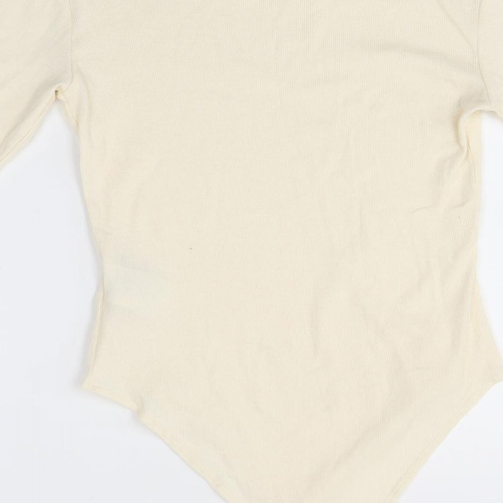 H&M Womens White   Bodysuit One-Piece Size S