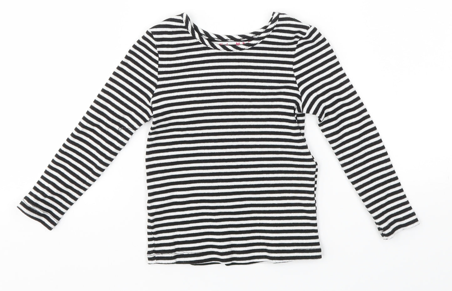 Nutmeg Girls Multicoloured Striped  Basic T-Shirt Size 2-3 Years