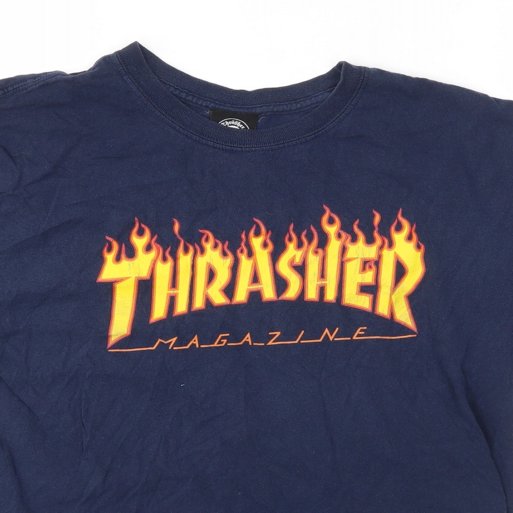 Thrasher Womens Blue   Basic T-Shirt Size L