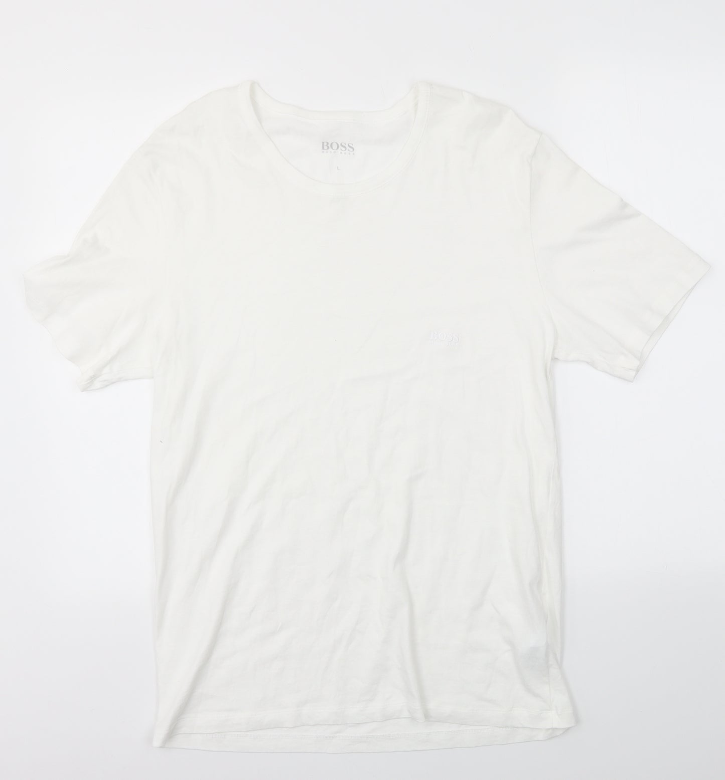 Preworn Womens White   Basic T-Shirt Size L