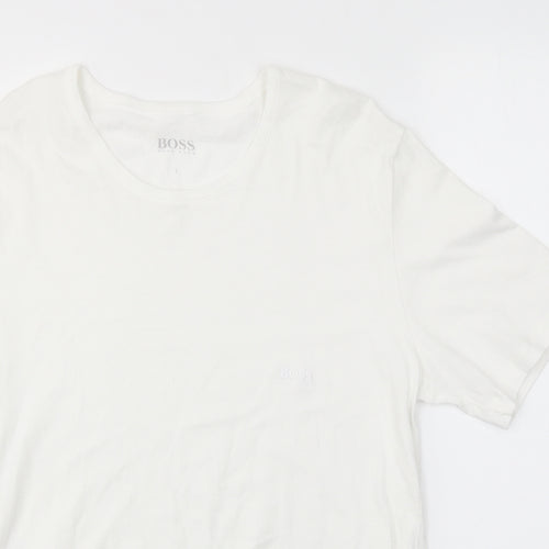 Preworn Womens White   Basic T-Shirt Size L