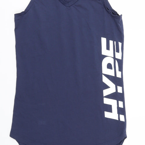 Hype Womens Blue   Basic T-Shirt Size 8