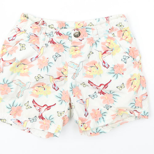 H&M Girls Multicoloured Floral  Chino Shorts Size 5-6 Years