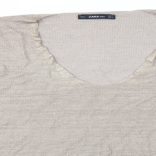 Zara Womens Brown   Pullover Jumper Size L