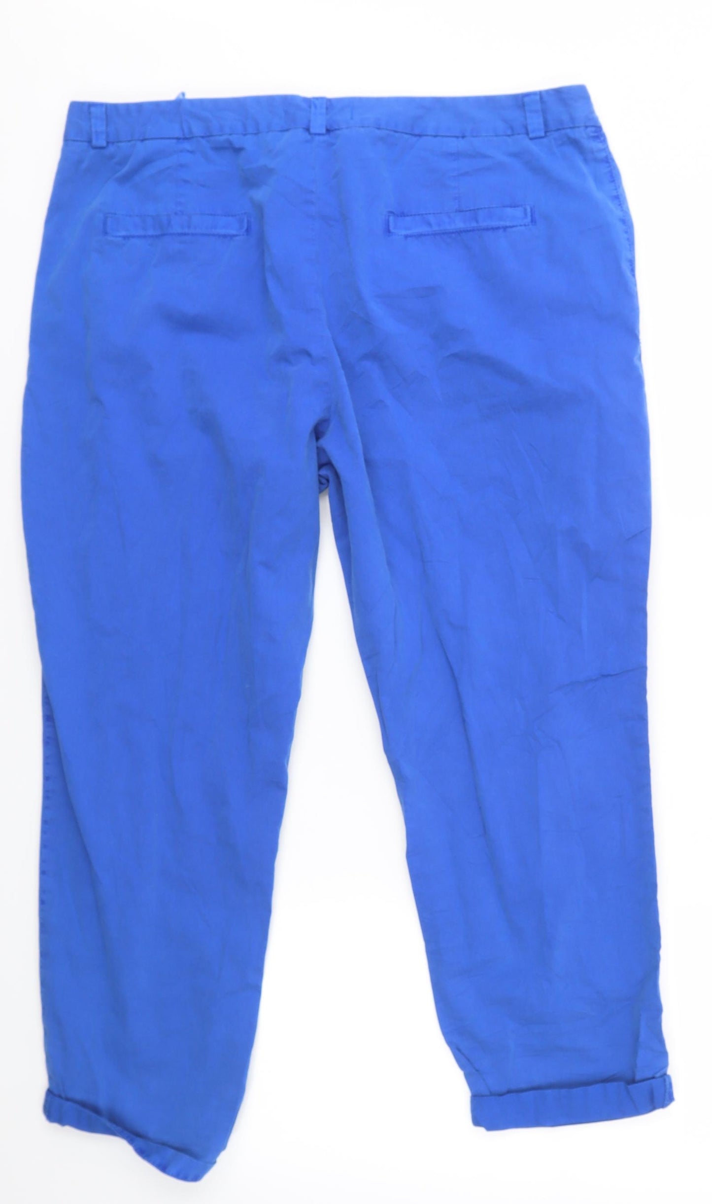 M&S Womens Blue   Trousers  Size 18 L27 in