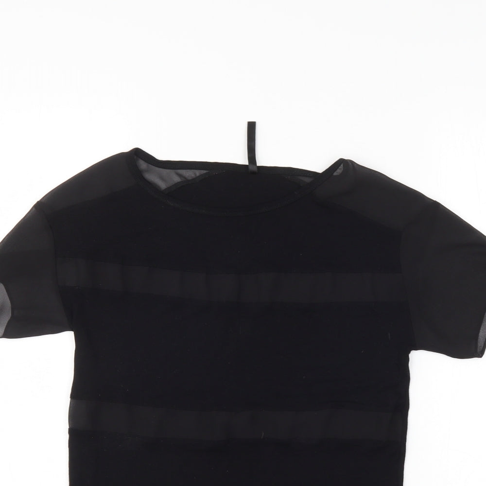 Karen Millen Womens Black   Tunic T-Shirt Size 6