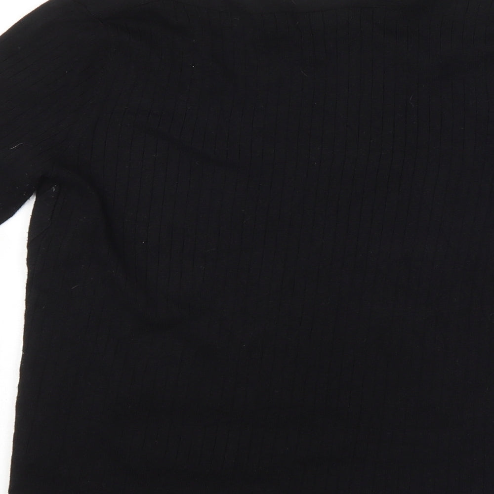 Papaya Womens Black Striped  Pullover Jumper Size 12