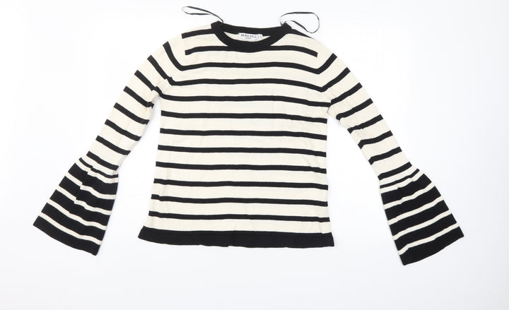 Brave Soul Womens Multicoloured Striped Pullover Jumper Size 12