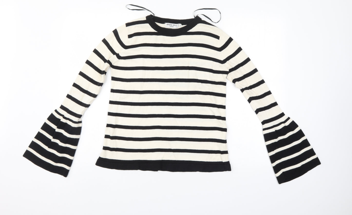 Brave Soul Womens Multicoloured Striped  Pullover Jumper Size 12