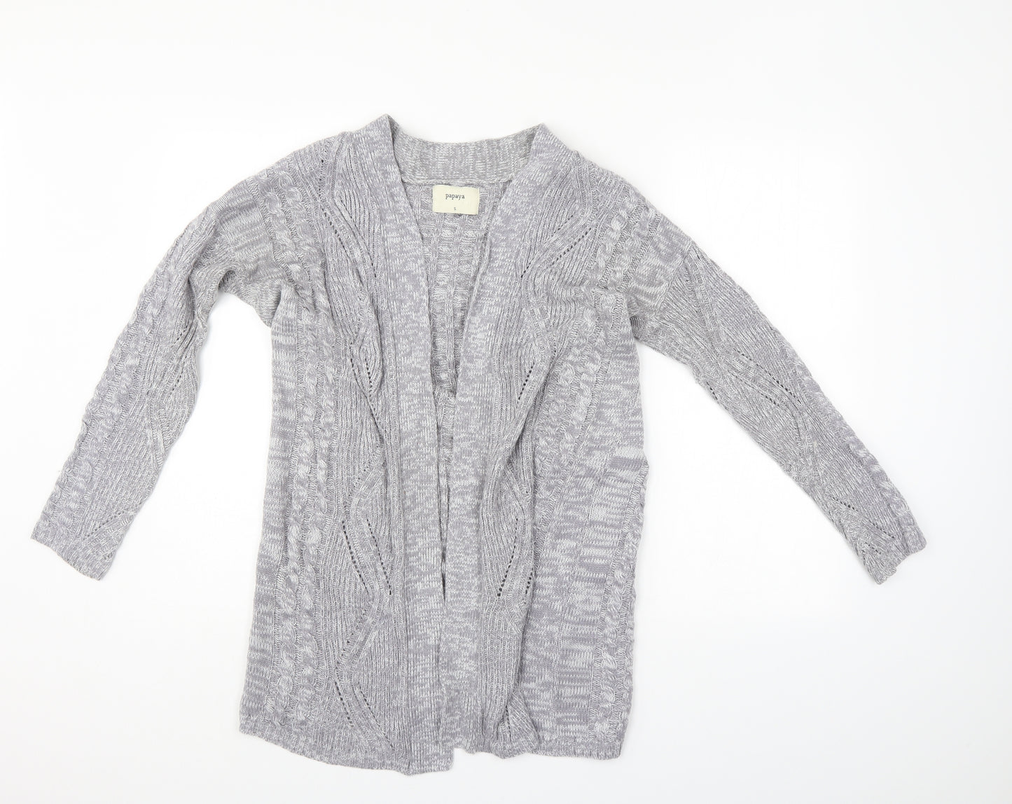 Papaya Womens Grey   Cardigan Jumper Size S