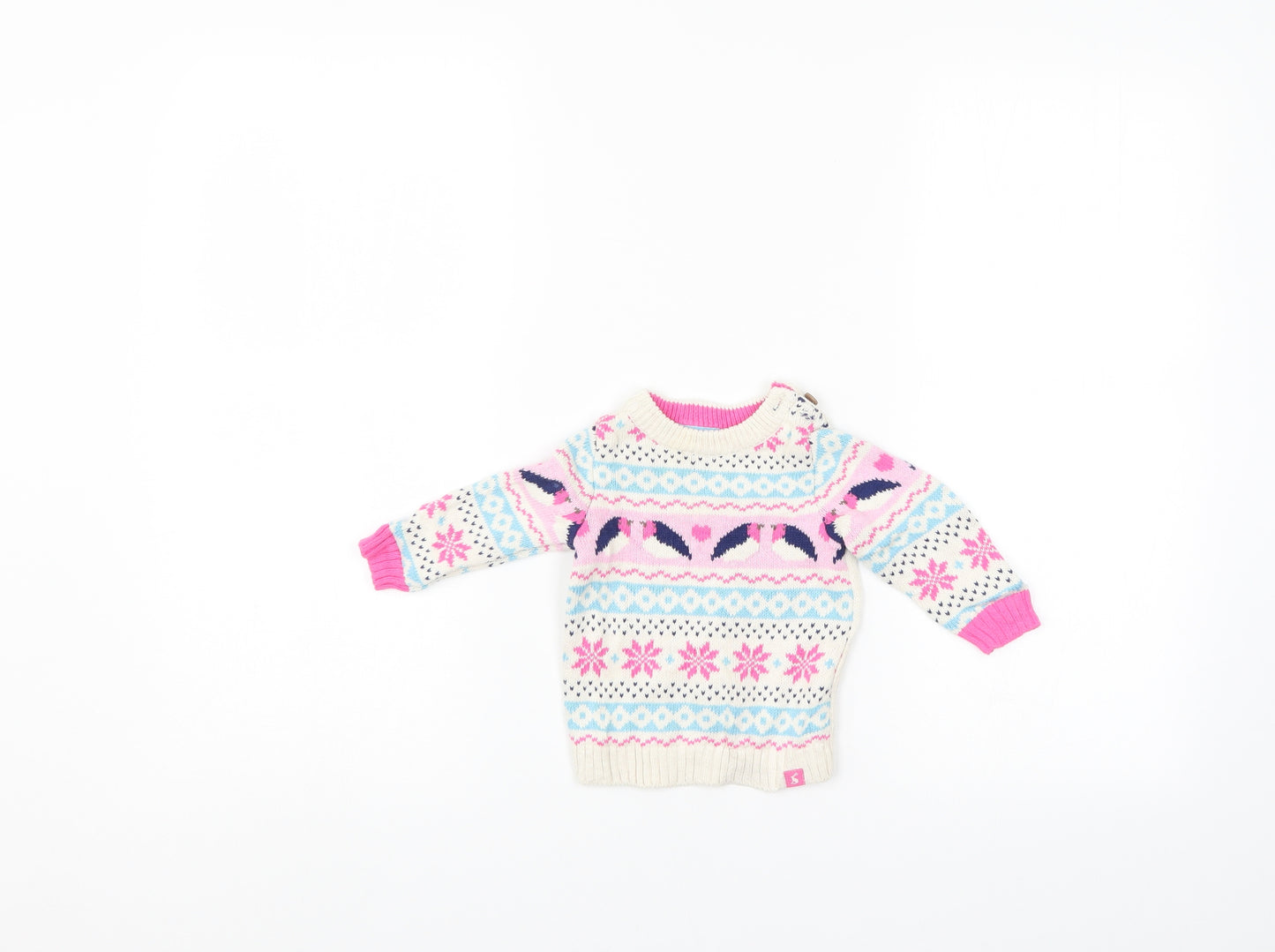 joules knitwear Girls Multicoloured   Pullover Jumper Size 0-3 Months