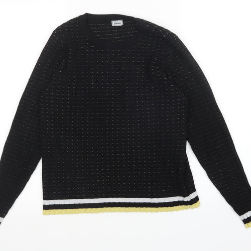 pimkle Womens Black Polka Dot  Pullover Jumper Size L