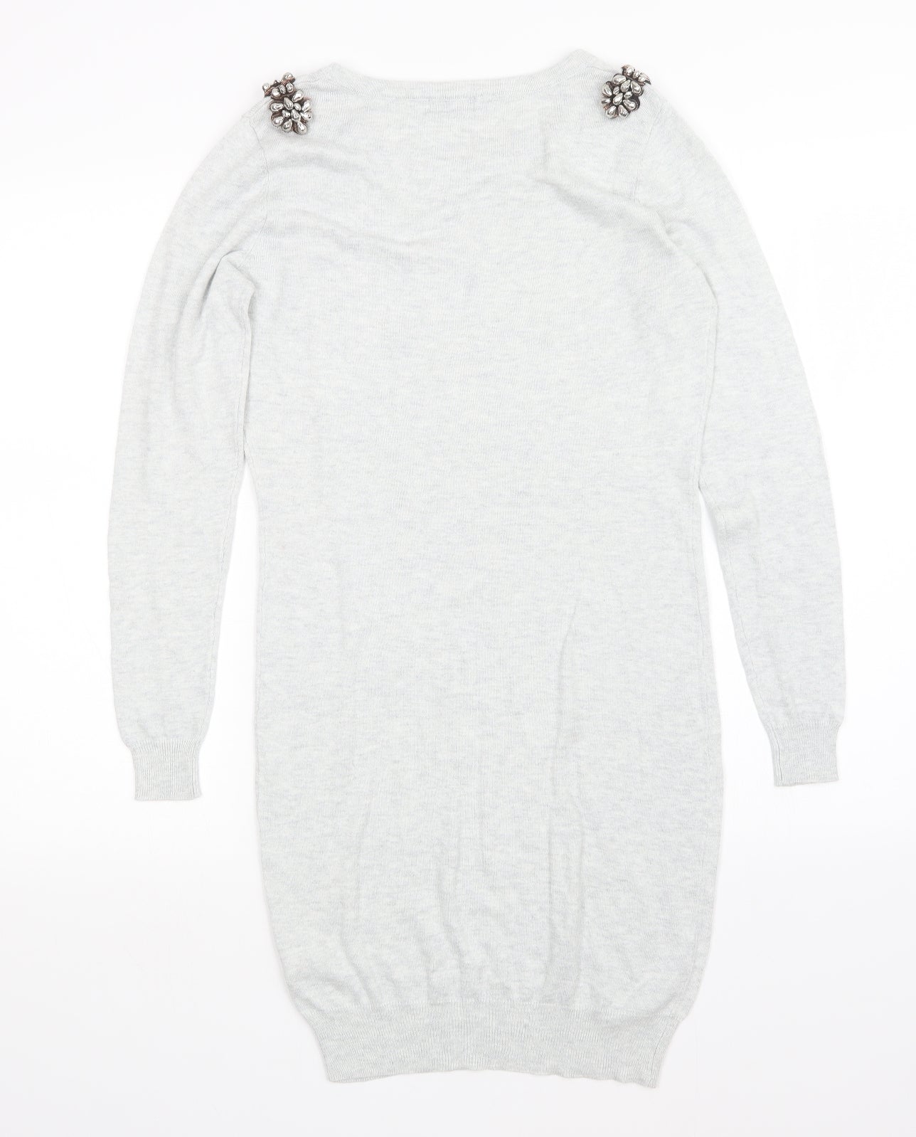 F&F Womens Grey   Jumper Dress  Size 8
