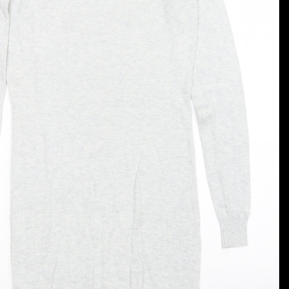F&F Womens Grey   Jumper Dress  Size 8