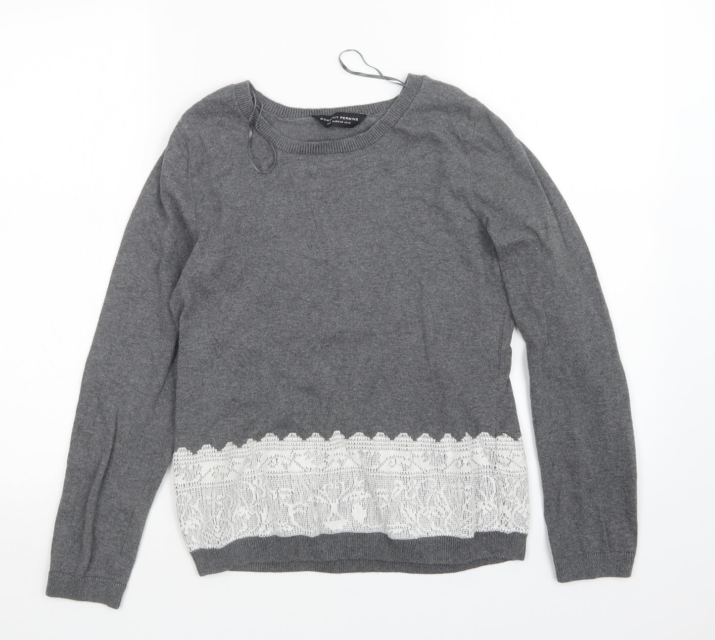 Dorothy Perkins Womens Grey   Pullover Jumper Size 12