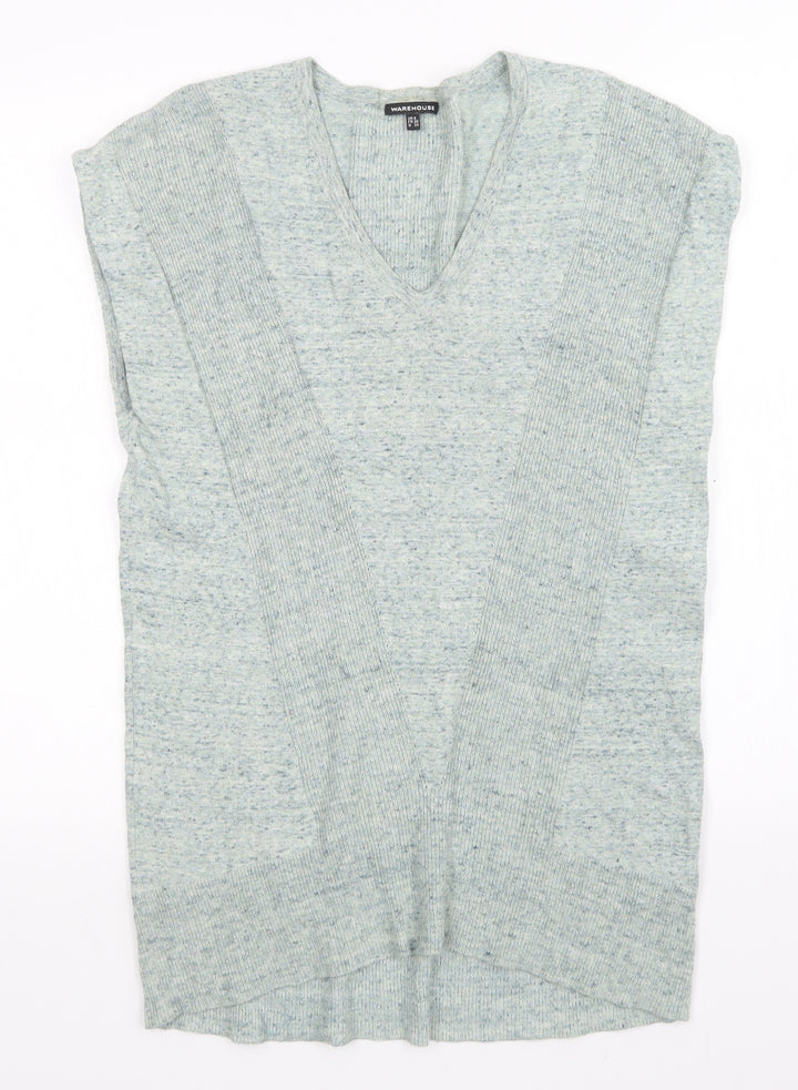 Warehouse Womens Green   Vest Jumper Size 8