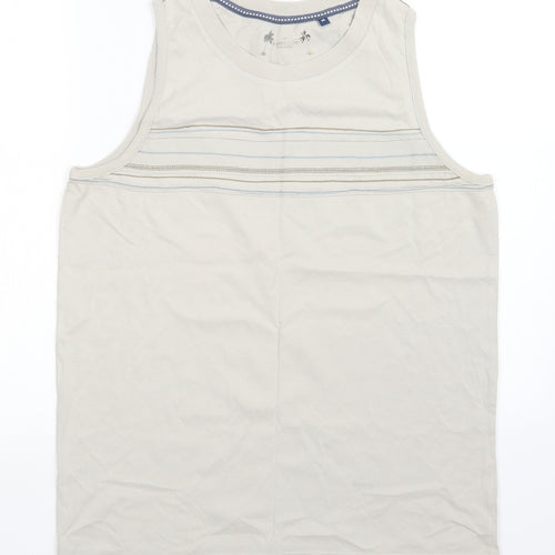 BHS Mens Beige   Basic Tank Size M