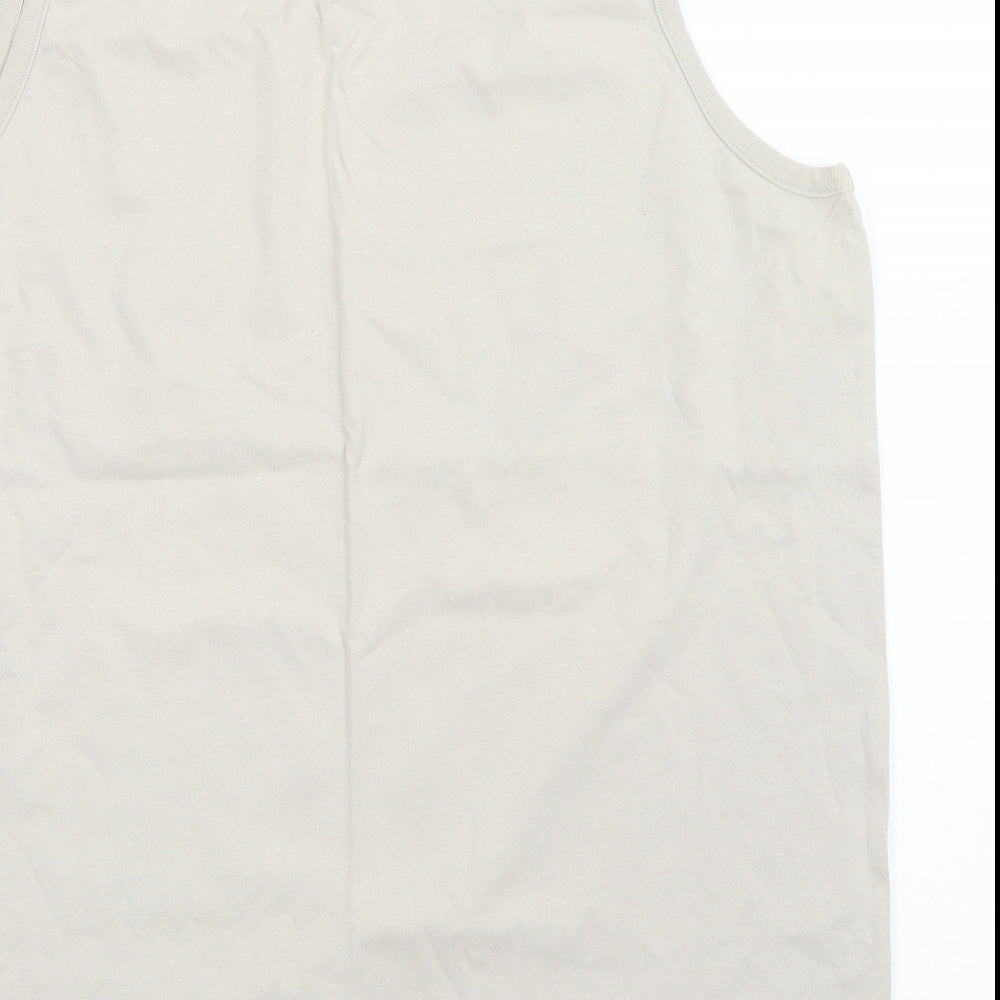 BHS Mens Beige   Basic Tank Size M