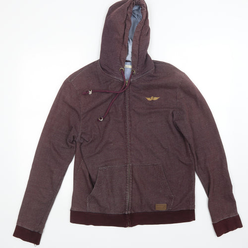 Brave Soul Mens Brown   Full Zip Hoodie Size L
