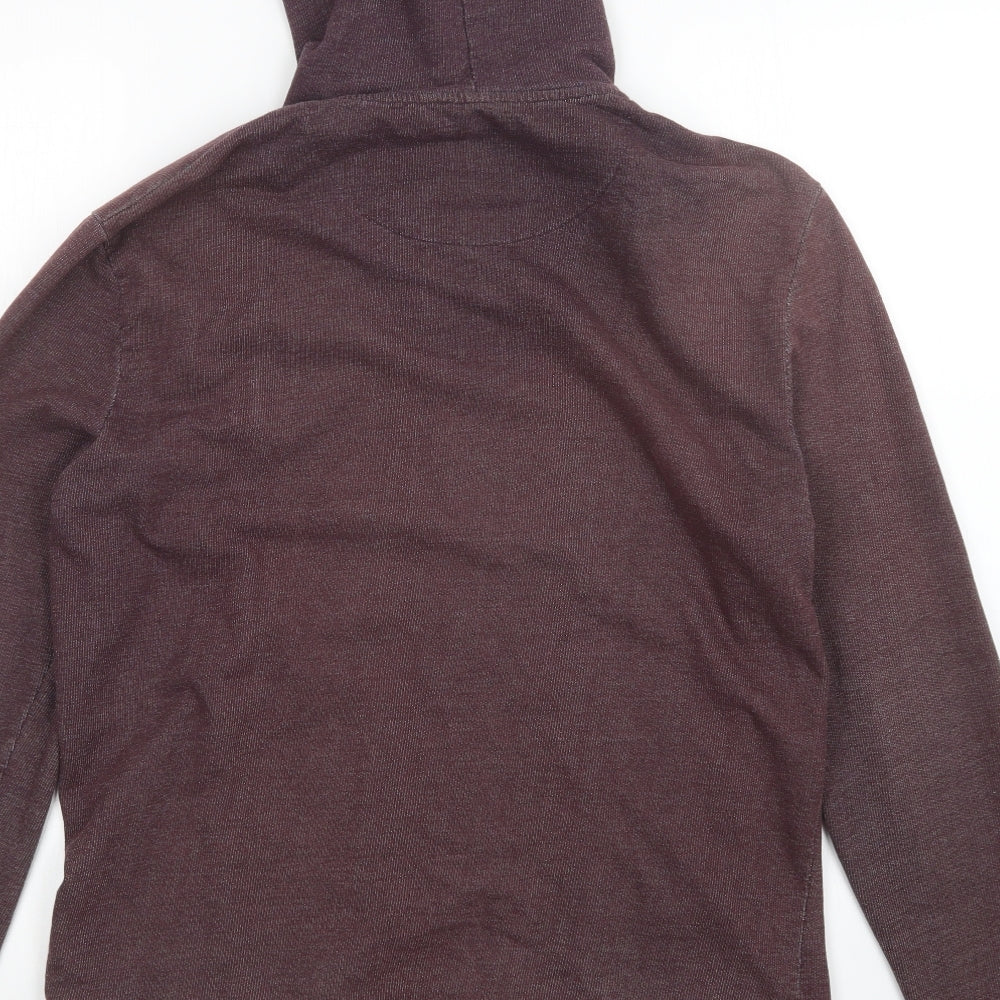 Brave Soul Mens Brown   Full Zip Hoodie Size L