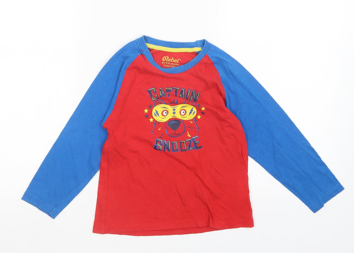 Primark Boys Multicoloured Pyjama Top Size 5-6 Years