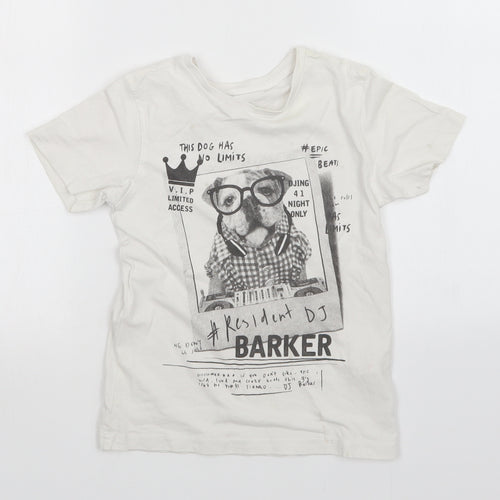 George Boys White   Basic T-Shirt Size 6-7 Years