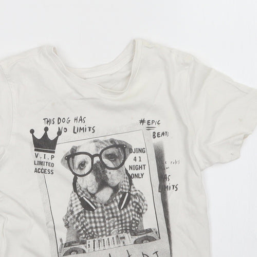 George Boys White   Basic T-Shirt Size 6-7 Years