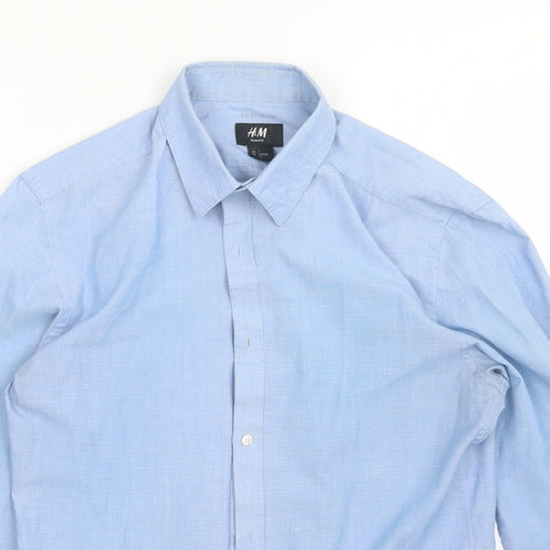 H&M Mens Blue    Dress Shirt Size S