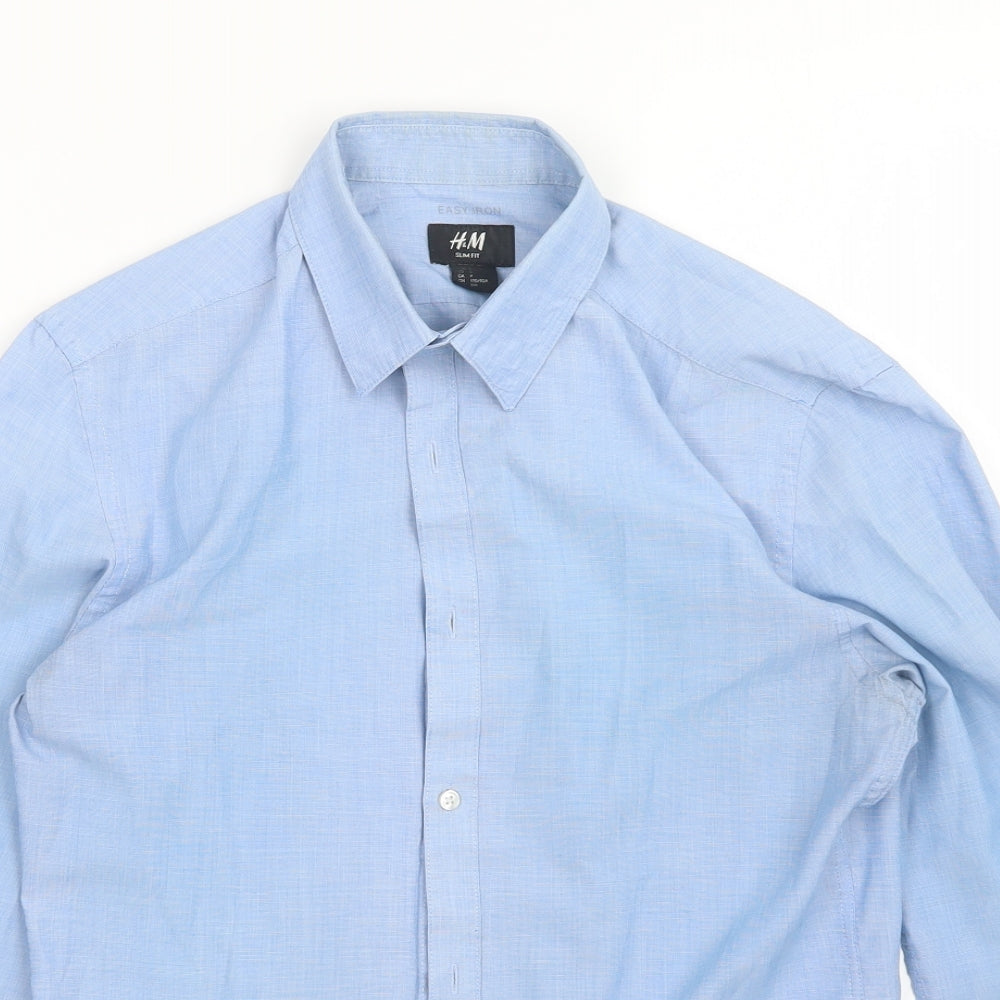 H&M Mens Blue    Dress Shirt Size S