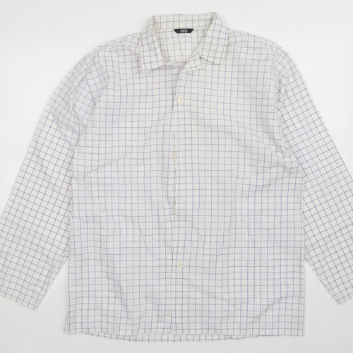 M&S Mens Multicoloured Check   Button-Up Size M