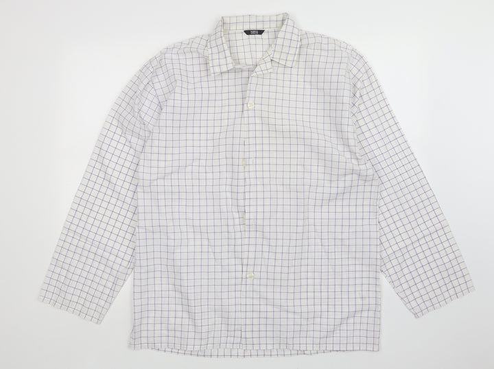 M&S Mens Multicoloured Check Button-Up Size M
