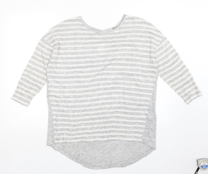 TU Womens Grey Striped  Pullover Jumper Size 14