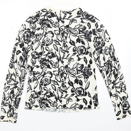 F&F Womens Multicoloured Floral  Cardigan Jumper Size 10