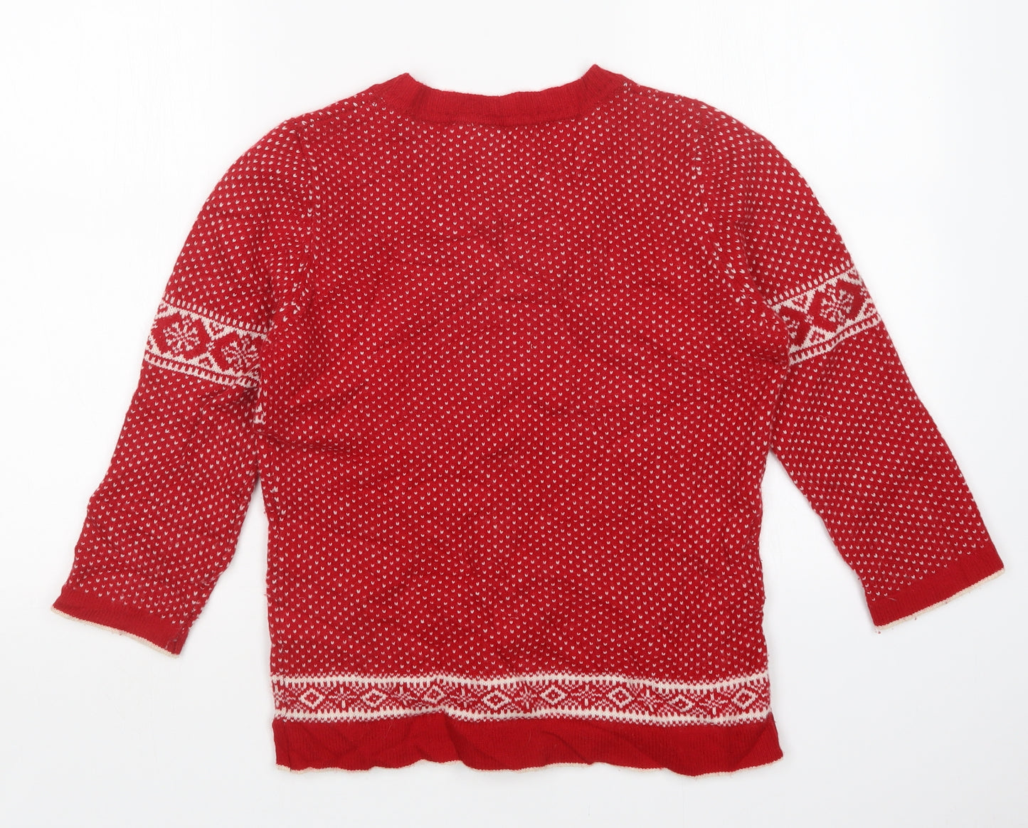 Arabella & Addison Womens Red Polka Dot  Pullover Jumper Size M  - Christmas