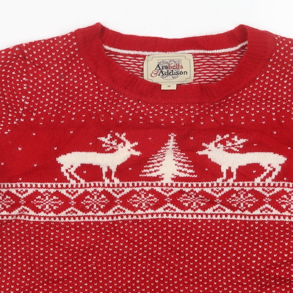 Arabella & Addison Womens Red Polka Dot  Pullover Jumper Size M  - Christmas