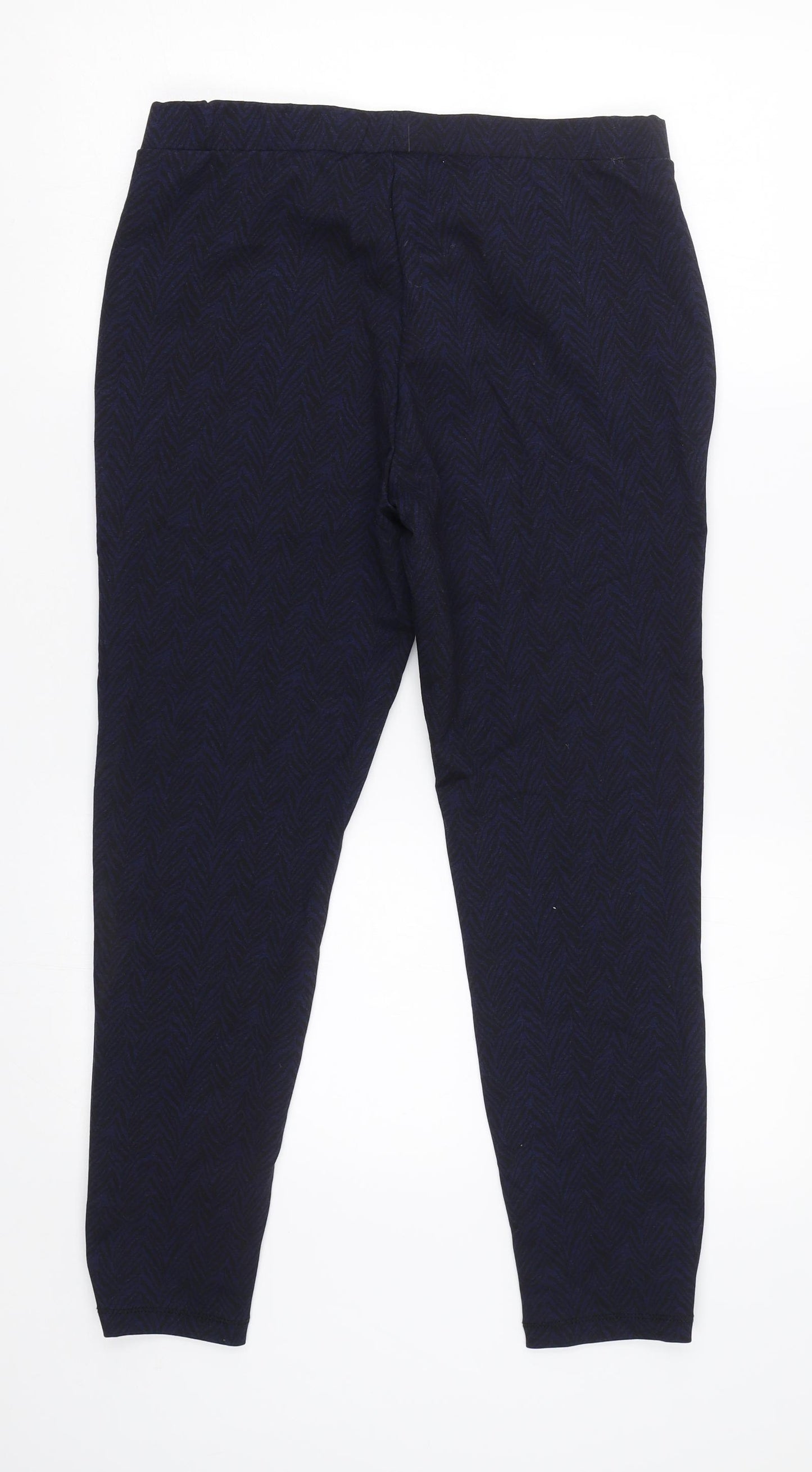 George Womens Blue Geometric  Jegging Trousers Size 14 L28 in