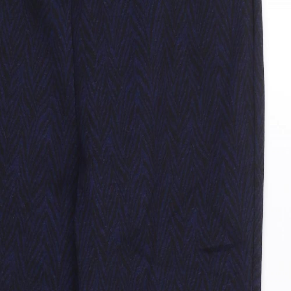 George Womens Blue Geometric  Jegging Trousers Size 14 L28 in